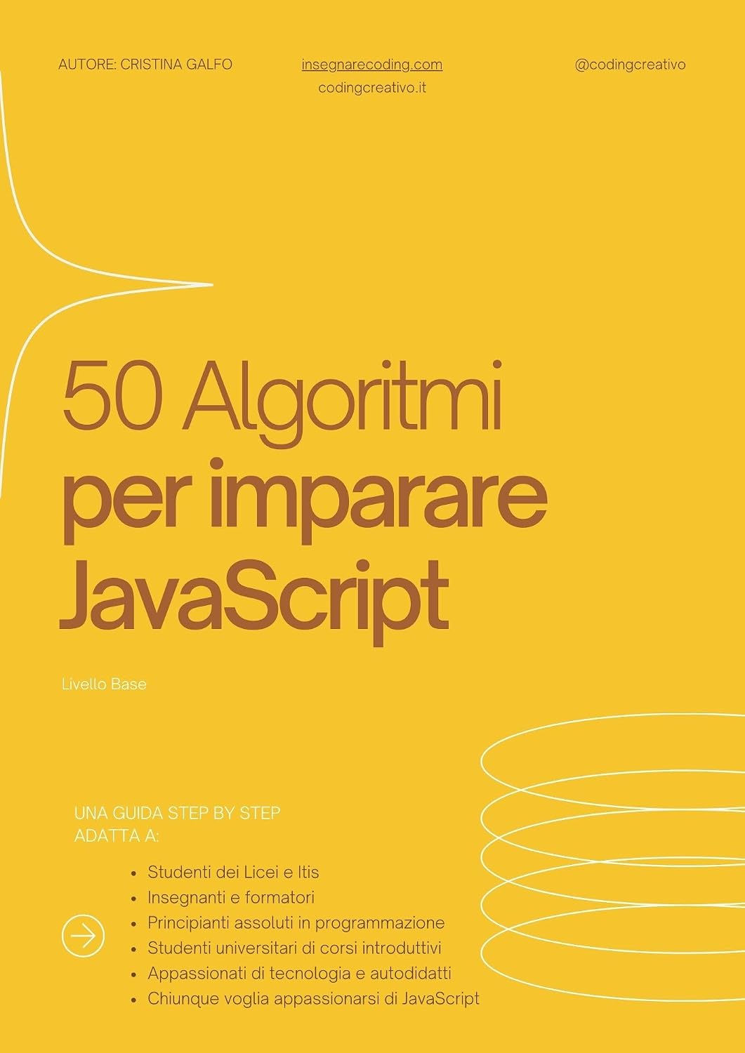 Copertina di 50 Algoritmi per imparare JavaScript